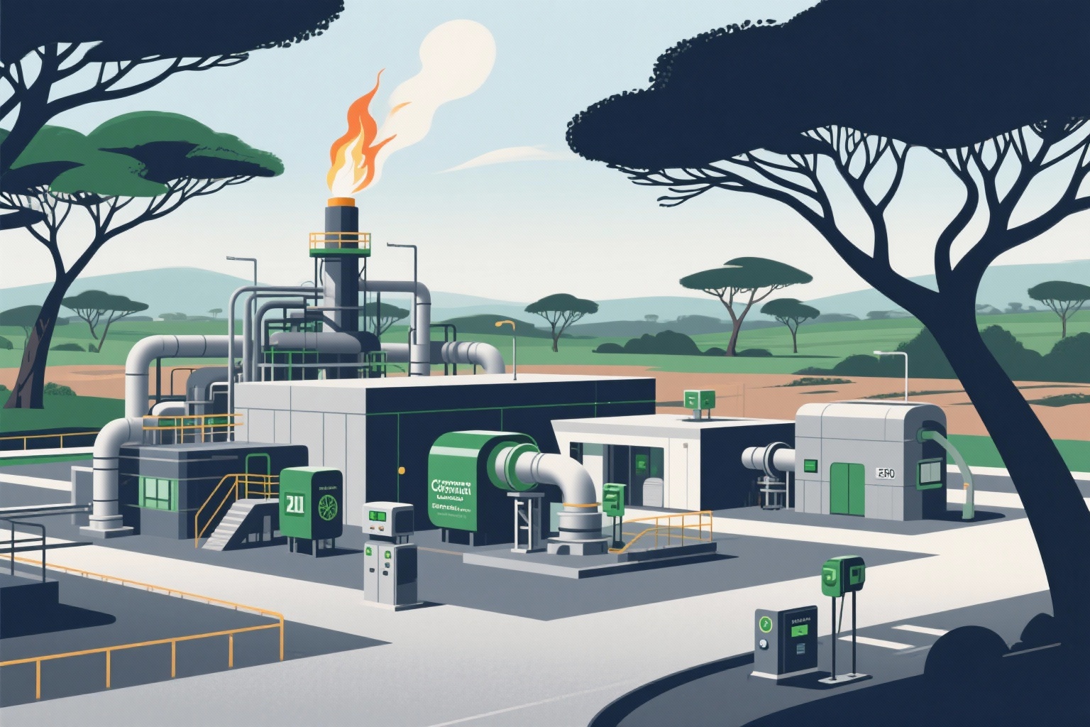 Zero-flare operations facility